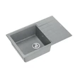 Kép 3/4 - Quadron PETER 111 gránit (780x500 mm, 1 medence+csepptálca) silver stone
