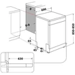 Kép 6/7 - WHIRLPOOL W7FHP43X Mosogatógép, C , 15 teríték, inox készülékszín, 10 program, 9,5 l vízfogyasztás, PowerClean és 6. Érzék technológia , moduláris 3. evőeszköztartó fiók, NaturalDry  43 dBA