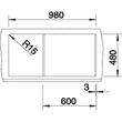 Kép 4/4 - BLANCO METRA 6 S Silgranit mosogatótálca palaszürke rm.tart., exc