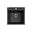 Kép 1/2 - Laveo Alena gránit mosogató, fekete SRA 710T