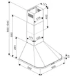 Kép 2/2 - Tesla DC600AXP fali kürtős elszívó, 60 cm, 630 m3/h légszállítás, 70 dBA, alu filter, 3 fokozat, LED világítás, inox