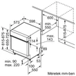 Kép 4/6 - BOSCH SMI2HVS06E Beépíthető Mosogatógép, Serie 2, Home Connect, Nemesacél, 14 teríték, C, 5 program, 6 opció  VarioDrawer, 9 l, 46 dB(A)