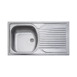 Kép 1/2 - Donau DE 129 mosogatótálca (780x440 mm, 1 medence+csepptálca) komplett 1 1/2" szifoncsomaggal (1043)