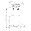 Kép 2/3 - OPERIS CYLINDER SZIGET elszívó FEKETE
