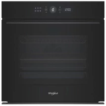 Whirlpool WOI5S8HM1SBA Fekete üveg, finoman csukódó sütőajtó ,  MF8, SmartClean (hidrolitikus) sütőtisztítás, "A+" teleszkópos sütősín, 73 liter