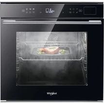 Whirlpool W7OS44S2HBL beépíthető gőzsütő, Ingyenes Házhozszállítás fekete üveg kivitel, mgyar nyelvű érintőszenzoros kijelző