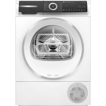 Bosch WQH245B2BY Hőszivattyús kondenzációs szárítógép - Serie6 - Exclusive kivitel - Home Connect - 9kg - A+++ - Fehér-inox ajtó - SelfCleaning öntisztító kondenzátor - Döntött Prémium TouchControl kijelző - SmartDry - AutoDry