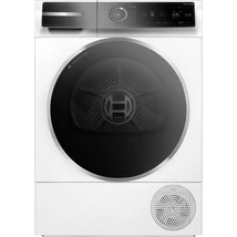 Bosch WRB247CNBY Hőszivattyús kondenzációs szárítógép, Serie8, Home Connect, 9kg, A, Fekete-inox ajtó, SelfCleaning öntisztító kondenzátor, IronAssist gőzprogram, Döntött, nagyméretű TouchControl kijelző digitális kezelőgyűrűvel, SmartDry, AutoDry
