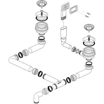 Blanco szifon szett Tipo 6S/8 mosogatótálcához 214301