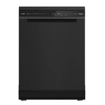 WHIRLPOOL W8FHS61BS Mosogatógép, A , 15 teríték,  black steel készülékszín, 8 program, 9,9 l vízfogyasztás, PowerClean és 6. érzék technológia, fix 3. evőeszköztartó fiók, NaturalDry , 41dBA