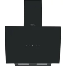 Tesla DD600AB dekor elszívó, 60 cm, 630 m3/h légszállítás, mozgásérzékelő, 67dBA, alu filter, 3 fokozat, led világítás, fekete üveg felület