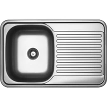 Operis FARO 1CS Egymedence csepptálcás mosogató, Szín: natúr inox