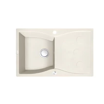 Laveo MOLOKIN csepptálcás jázmin mosogató dugókiemelős helytakarékos szifonnal