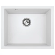 Laveo IBIZA fehér egymedencés mosogató helytakarékos szifonnal