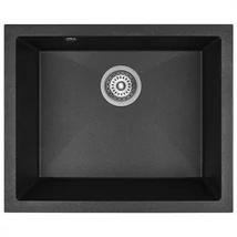 Laveo IBIZA Aláépíthető gránit mosogató: egymedencés, fekete