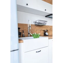 Laveo Komodo 60 gránit mosogató, fehér SRK 610A - amerikai farmhouse stílus