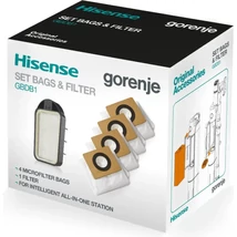 Hisense GBDB1 -  4db mikroszűrős porzsák, bemeneti motorszűrővel Hisense 742336  HVC676451DA - 4 db porzsák + 1 db szűrő (porgyűjtő állomáshoz)