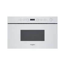 Whirlpool WMN14BW Álló szekrénybe építhető mikrohullámú sütő Fehér, 22 liter, 750 W, oldalra nyíló üvegajtó, LED kijelző (zöld karakterszín),  JET Start, JET Defrost, Grill