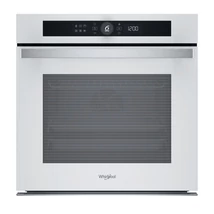 Whirlpool WOI4S8HM2SWA Beépíthető sütő, Fehér üveg, finoman csukódó sütőajtó, 6. Érzék funkció 6 ételkategóriára, MF8, SmartClean (hidrolitikus) sütőtisztítás,  Airfry, teleszkópos sütősín, 73 liter
