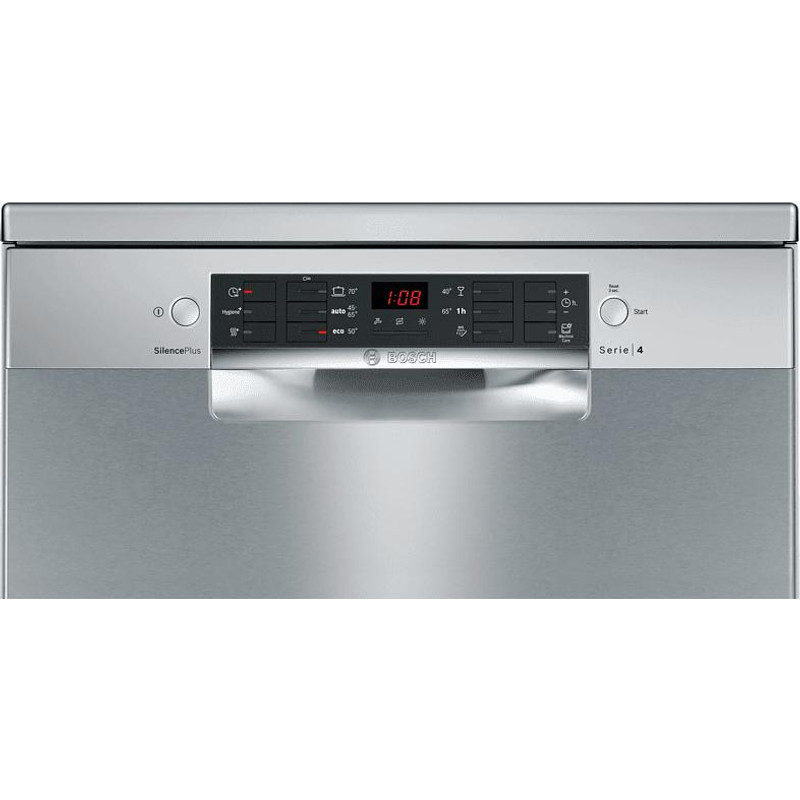 Bosch SMS46KI01E Szabadonálló Mosogatógép - Serie 4 - Nemesacél - 13 teríték - 5 program Bosch SMS46KI01E Szabadonálló Mosogatógép - Serie 4 - Nemesacél - 13 teríték - 5 program