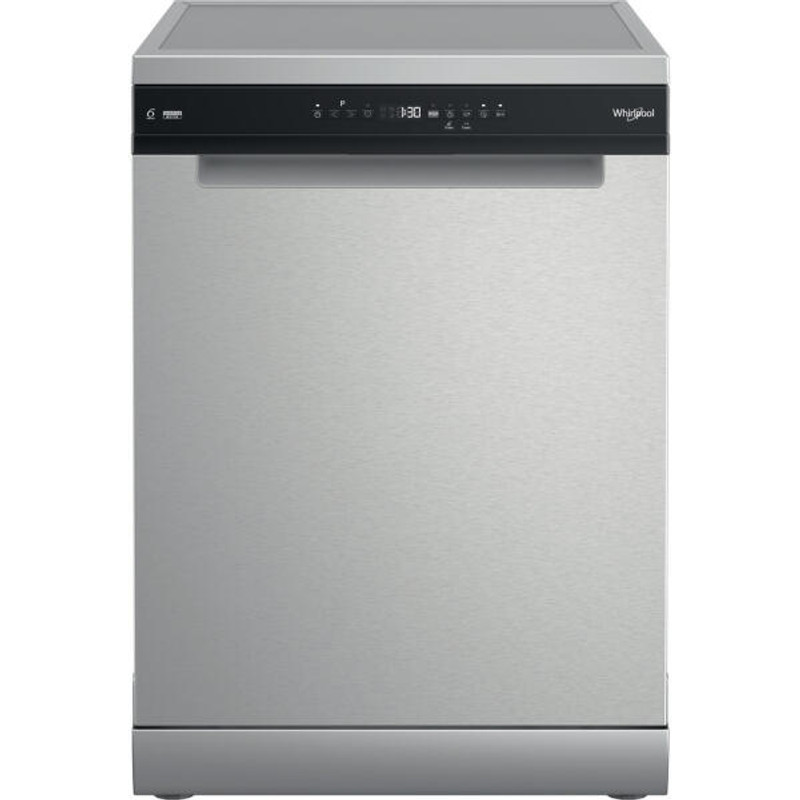 WHIRLPOOL W7FHP43X Mosogatógép, C , 15 teríték, inox készülékszín, 10 program, 9,5 l vízfogyasztás, PowerClean és 6. Érzék technológia , moduláris 3. evőeszköztartó fiók, NaturalDry 43 dBA