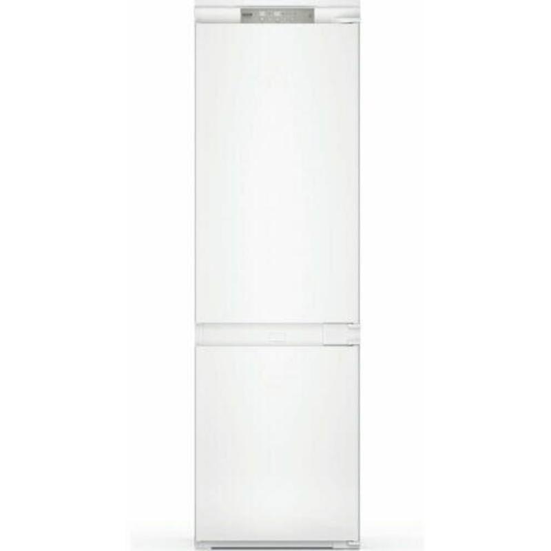 Whirlpool WHC18T594 Beépíthető kombinált hűtő, 182 l/68 l, 6. Érzék Freeze Control, Total No Frost technológia, Metal Multiflow,  LED prémium világítás, digitális kijelző érintő gombokkal, palacktartó, FreshBox+