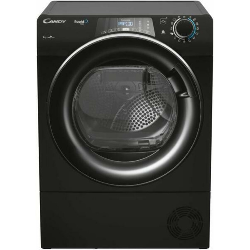 Candy RPEH9A2TBCEBX-S szabadonálló hőszivattyús szárítógép, 9 kg töltet, Wifi, FEKETE