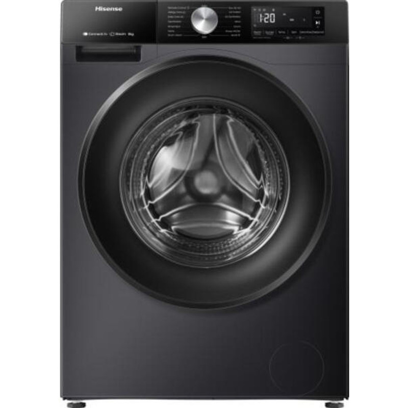 Hisense WF3S9043BB3 Mosógép, 9 kg / 60l, 1400 f, "A" , INVERTERES motorral, WIFI - ConnetctLife képes, AntiCrease gyűrődésmentesítés, AddCloth - ruha hozzáadása,GŐZPROGRAMOK, Totál AquaStop