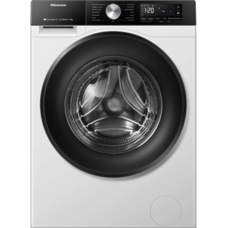 Hisense WF3S9043BW3 Mosógép, 9 kg / 60l, 1400 f, "A" , INVERTERES , WIFI - ConnetctLife képes, 15 perces gyorsprogram, AntiCrease gyűrődésmentesítés, AddCloth - ruha hozzáadása, GŐZPROGRAMOK, Totál AquaStop