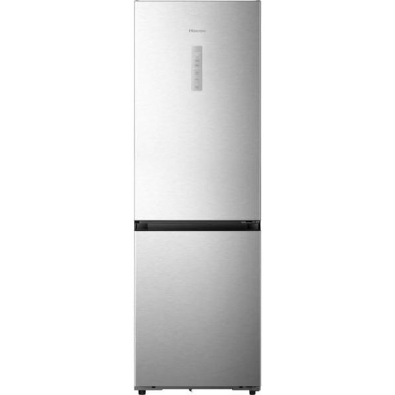 Hisense RB3K330SAIE Alulfagyasztós kombi hűtő, 215/115l, "D" MetalCooling, Palactartó rács, Integrált fogantyúval TOTAL NO FROST INVERTERES MultiFlow 360 v WIFI-ConnectLife, CRIPS ZONE inox szín , KitchenFit