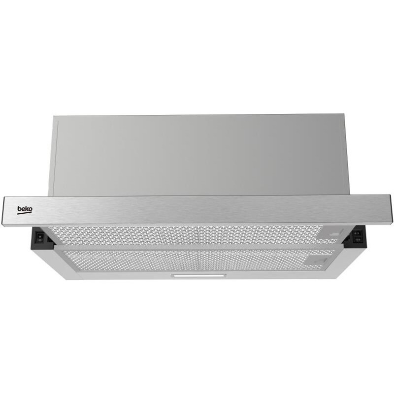 Beko HNT61520XH beépíthető inox teleszkópos páraelszívó, akár 574 m3/h légszállítás