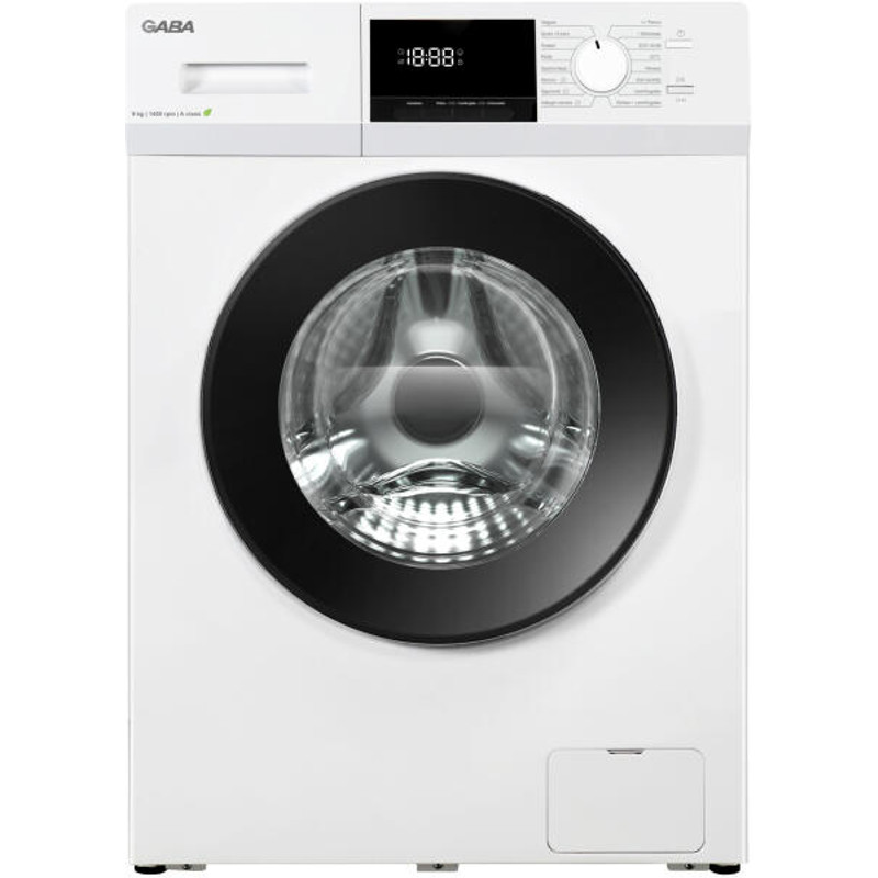 Gaba GTW-914A Elöltöltős mosógép, 9 kg, 1400 f, A-10%, magyar nyelvű kezelőpanel