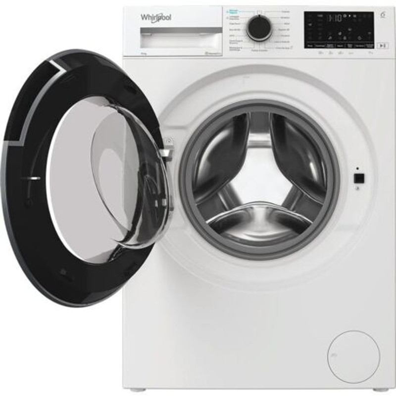 WHIRLPOOL WAM09WBEE Elöltöltős gőzfunkciós mosógép HomeWhiz távoli eléréssel, "A-30%"  1400 f, 10kg , csendes inverter motor , nagyméretű digitális kijelző, 6. Érzék funkció FreshCare+ .