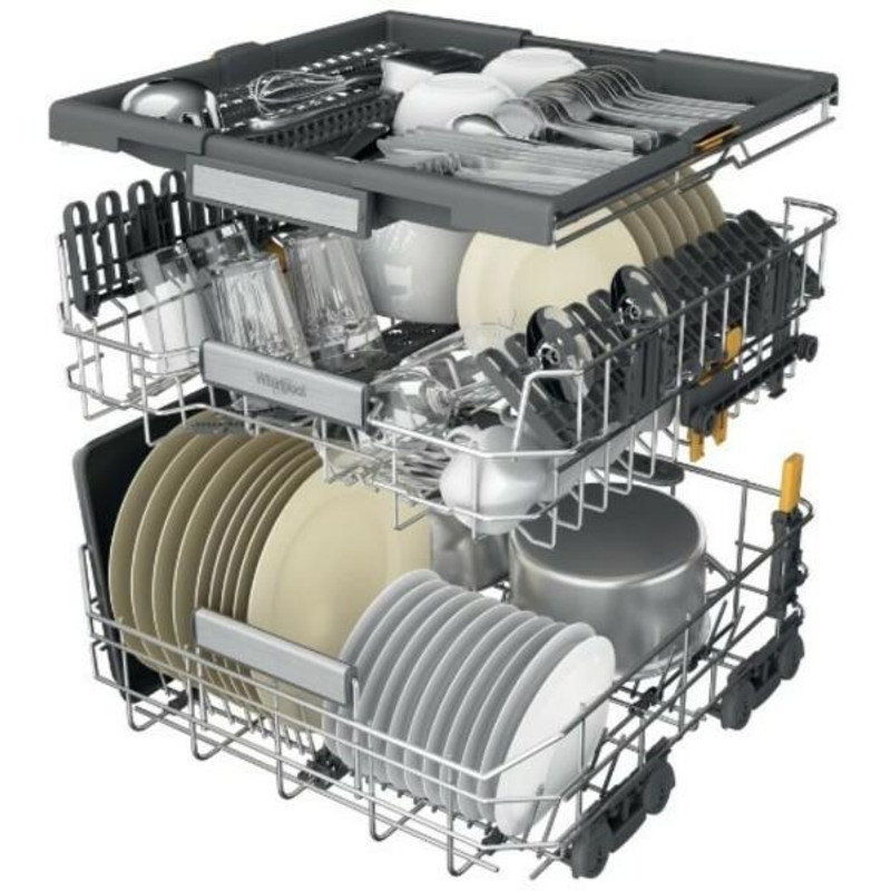 WHIRLPOOL W7FHP43X Mosogatógép, C , 15 teríték, inox készülékszín, 10 program, 9,5 l vízfogyasztás, PowerClean és 6. Érzék technológia , moduláris 3. evőeszköztartó fiók, NaturalDry 43 dBA WHIRLPOOL W7FHP43X Mosogatógép, C , 15 teríték, inox készülékszín, 10 program, 9,5 l vízfogyasztás, PowerClean és 6. Érzék technológia , moduláris 3. evőeszköztartó fiók, NaturalDry 43 dBA