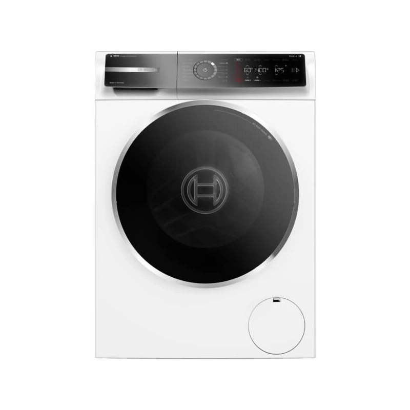 Bosch WGJ244A2BY Elöltöltős mosógép , Serie6 , Home Connect , i,DOS automatikus adagolás , IronAssist gőzprogram , 9 kg , A , 1400 f, Fekete,fehér ajtó , Döntött TouchControl kijelző , AntiStain foltprogramok , Vasaláskönnyítés