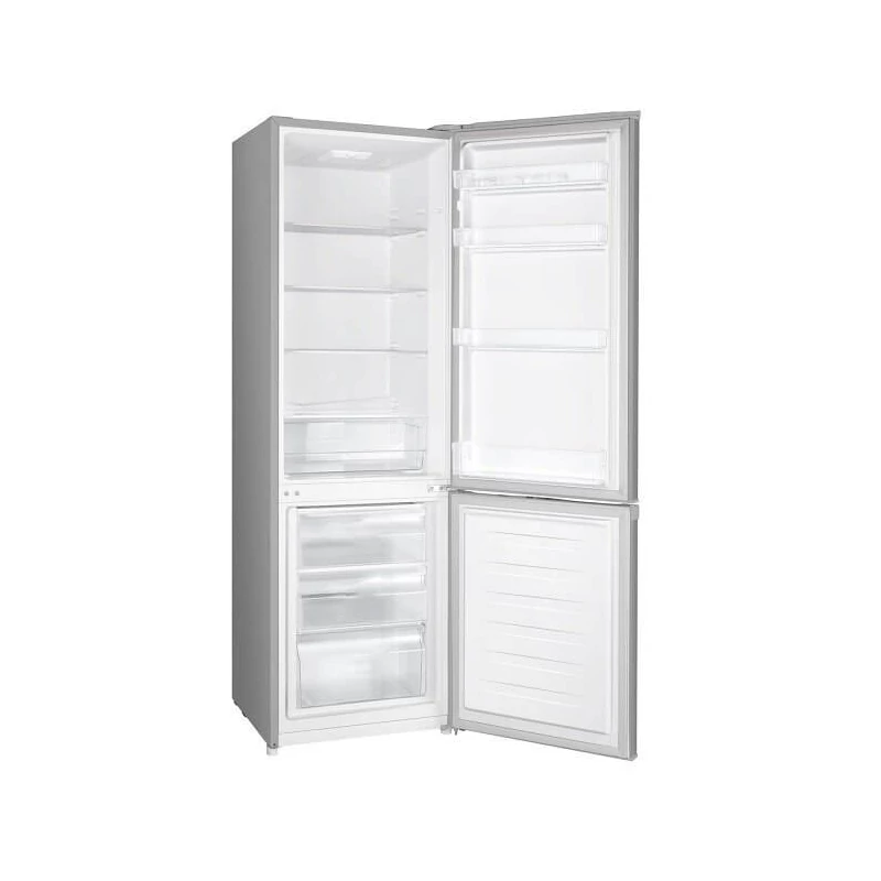 Gorenje RK418DPS4I Alulfagyasztós kombi hűtőszekrény - Integrált fogantyúval, 198/71liter,"D" , Inverteres kompresszor, ezüst, 180x55x55,7cm