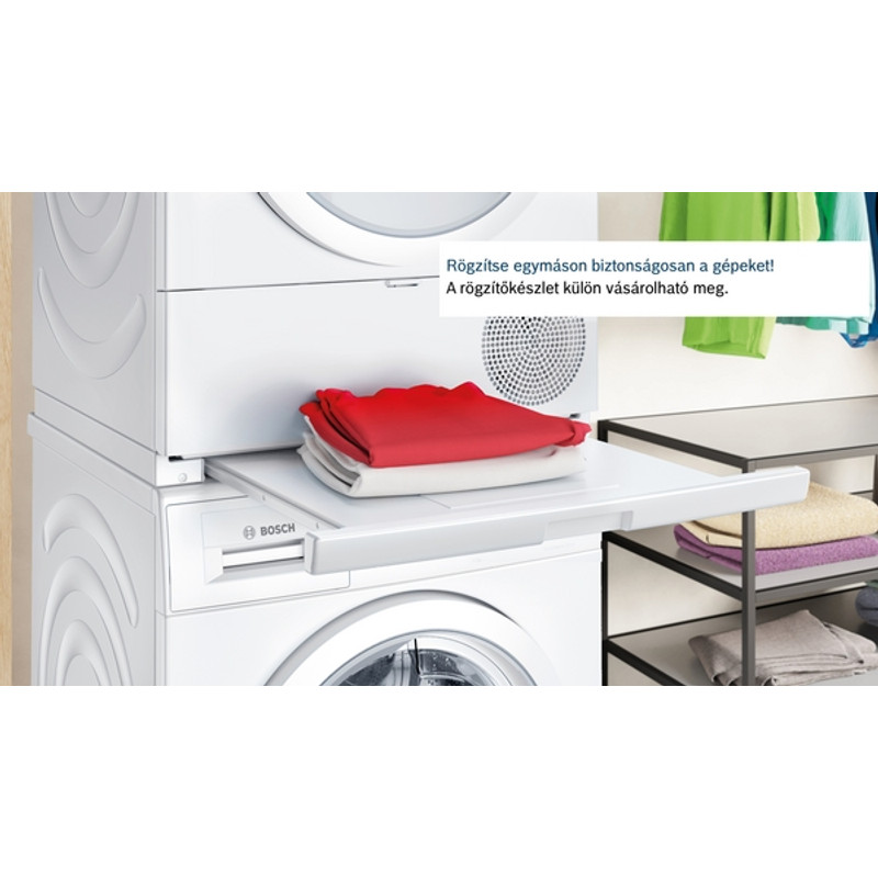 Bosch WRB247CEBY Hőszivattyús kondenzációs szárítógép, Serie8, Home Connect, 9kg, A, Fehér-inox ajtó, SelfCleaning öntisztító kondenzátor, IronAssist gőzprogram, Döntött, nagyméretű TouchControl kijelző digitális kezelőgyűrűvel, SmartDry, AutoDry Bosch WRB247CEBY Hőszivattyús kondenzációs szárítógép, Serie8, Home Connect, 9kg, A, Fehér-inox ajtó, SelfCleaning öntisztító kondenzátor, IronAssist gőzprogram, Döntött, nagyméretű TouchControl kijelző digitális kezelőgyűrűvel, SmartDry, AutoDry