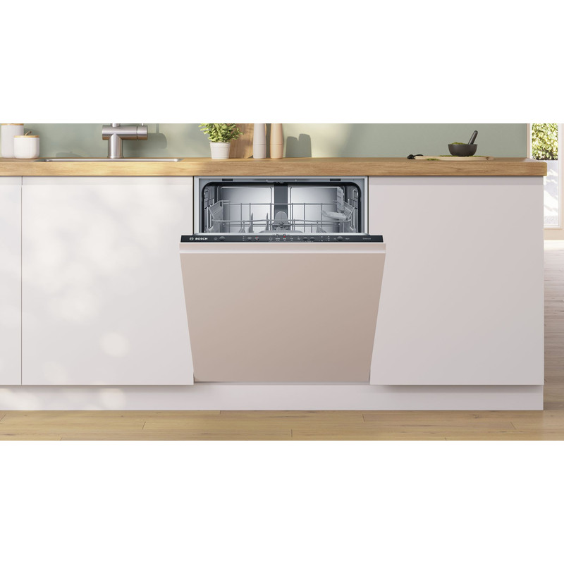 BOSCH SMV4HTX14E Teljesen integrálható Mosogatógép, Serie 4, Home Connect, 13 teríték, C, 6 program, 6 opció, LED kijelző VarioFlex kosárrendszer, 9 l, 42 dB(A)