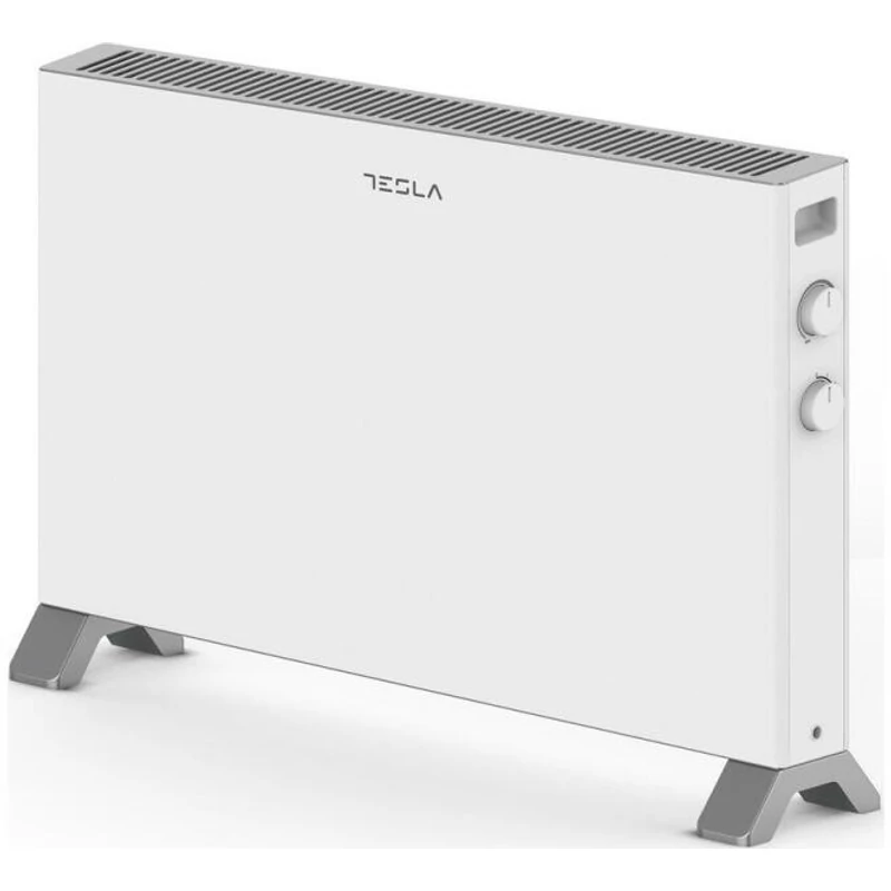 Tesla PC302W hordozható elektromos konvektor, 2000W, 3 fokozat, 20-25m2 területre, fehér-ezüst szín