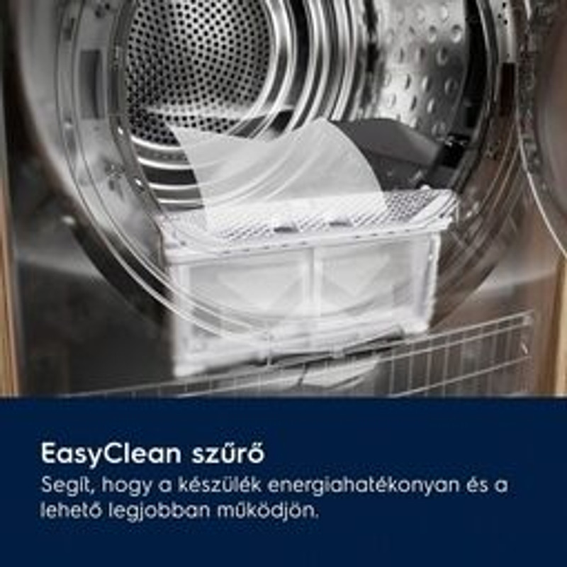 Electrolux EW7D495UDE DelicateCare SÖTÉTSZÜRKE hőszivattyús szárítógép, C energiaosztály, 9 kg, inverter motor, Wifi