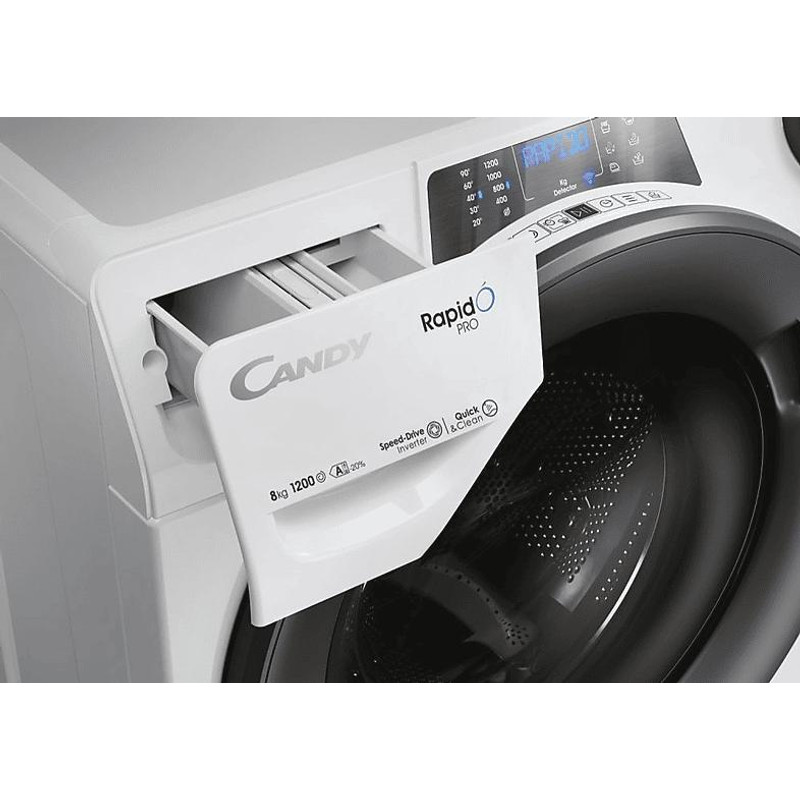 Candy RP 286BWMR8/1-S szabadonálló elöltöltős mosógép, inverter motor, 8 kg, 1200 f Candy RP 286BWMR8/1-S szabadonálló elöltöltős mosógép, inverter motor, 8 kg, 1200 f