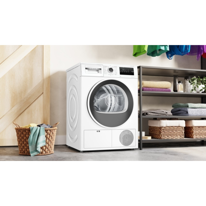 Bosch WTH83256BY Hőszivattyús kondenzációs szárítógép, Serie4, 8kg, Fekete-fehér ajtó, EasyClean kondenzátor, TouchControl kijelző Bosch WTH83256BY Hőszivattyús kondenzációs szárítógép, Serie4, 8kg, Fekete-fehér ajtó, EasyClean kondenzátor, TouchControl kijelző