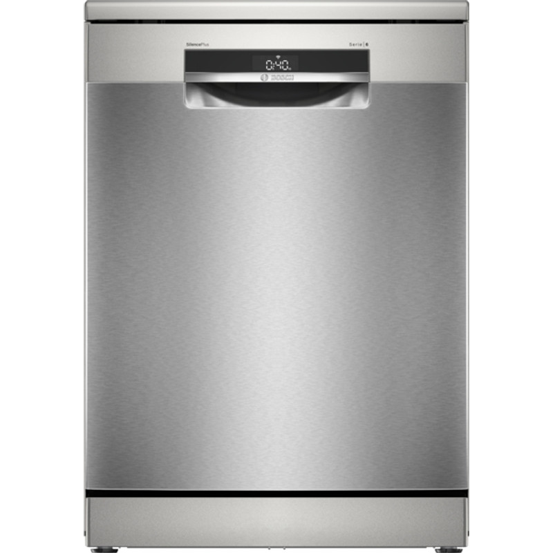 Bosch SMS6ECI15E Szabadonálló Mosogatógép - Serie 6 - Home Connect - Nemesacél - 14 teríték - Energiaosztály:A - 6 program - 4 opció - Nagyméretű LED kijelző - Nyomógombos vezérlés - EfficientDry szárítás - MaxFlex kosárrendszer - VarioDrawer