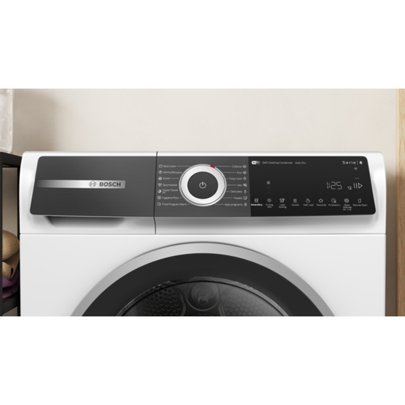 Bosch WQH245B4BY Hőszivattyús kondenzációs szárítógép - Serie6 - Home Connect - 9kg - Fekete-inox ajtó - SelfCleaning öntisztító kondenzátor - Döntött Prémium TouchControl kijelző - SmartDry - AutoDry Bosch WQH245B4BY Hőszivattyús kondenzációs szárítógép - Serie6 - Home Connect - 9kg - Fekete-inox ajtó - SelfCleaning öntisztító kondenzátor - Döntött Prémium TouchControl kijelző - SmartDry - AutoDry