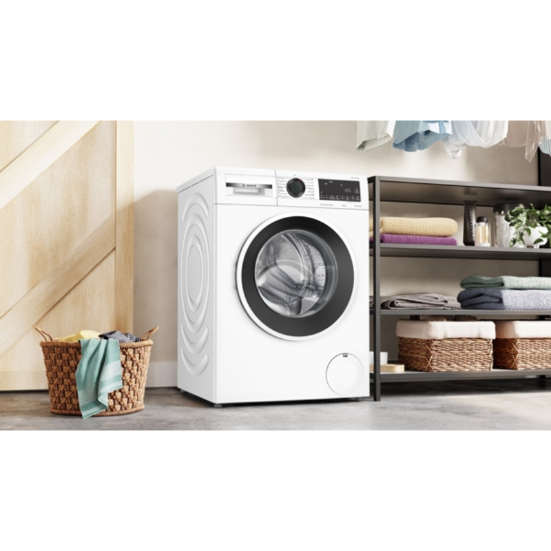 Bosch WGG2540NBY Elöltöltős mosógép - Serie6 - IronAssist gőzprogram - 10 kg - E energiaosztály: A - 1400 ford/perc - Fekete-fehér ajtó - Prémium TouchControl kijelző