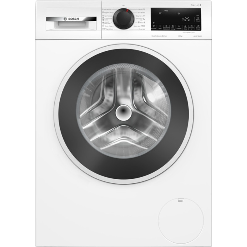 Bosch WGG2540NBY Elöltöltős mosógép - Serie6 - IronAssist gőzprogram - 10 kg - E energiaosztály: A - 1400 ford/perc - Fekete-fehér ajtó - Prémium TouchControl kijelző Bosch WGG2540NBY Elöltöltős mosógép - Serie6 - IronAssist gőzprogram - 10 kg - E energiaosztály: A - 1400 ford/perc - Fekete-fehér ajtó - Prémium TouchControl kijelző