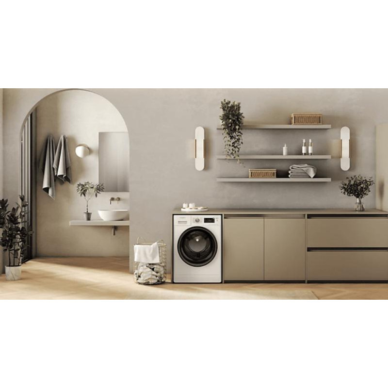 Whirlpool FFB7469BVEE Elöltöltős gőzfunkciós mosógép, "A" , 1400 f, 7 kg , Sense Inverter extra csendes motor, nagy digitális kijelző, fekete dobajtó