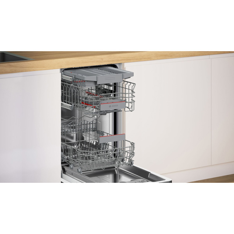 BOSCH SPT4EMX17E Teljesen integrálható keskeny mosogatógép, Serie 4, Home Connect, 10 teríték, B, 6 program, 6 opció, LED kijelző VarioFlex kosárrendszer, VarioDrawer, 8,7 l, 44 dB(A) BOSCH SPT4EMX17E Teljesen integrálható keskeny mosogatógép, Serie 4, Home Connect, 10 teríték, B, 6 program, 6 opció, LED kijelző VarioFlex kosárrendszer, VarioDrawer, 8,7 l, 44 dB(A)