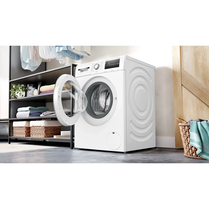 Bosch WAN2829NBY Elöltöltős mosógép , Serie4 , IronAssist gőzprogram , 8 kg , A , 1400 f, Fehér,inox ajtó , TouchControl kijelző , AquaStop Bosch WAN2829NBY Elöltöltős mosógép , Serie4 , IronAssist gőzprogram , 8 kg , A , 1400 f, Fehér,inox ajtó , TouchControl kijelző , AquaStop