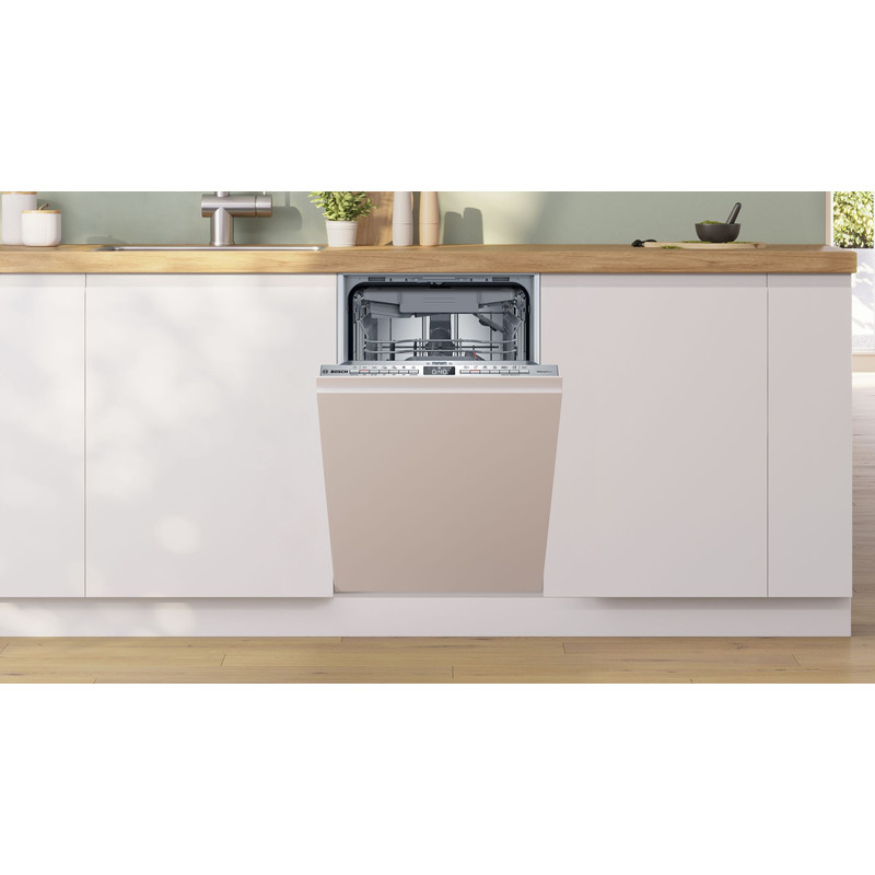 BOSCH SPT4EMX17E Teljesen integrálható keskeny mosogatógép, Serie 4, Home Connect, 10 teríték, B, 6 program, 6 opció, LED kijelző VarioFlex kosárrendszer, VarioDrawer, 8,7 l, 44 dB(A) BOSCH SPT4EMX17E Teljesen integrálható keskeny mosogatógép, Serie 4, Home Connect, 10 teríték, B, 6 program, 6 opció, LED kijelző VarioFlex kosárrendszer, VarioDrawer, 8,7 l, 44 dB(A)